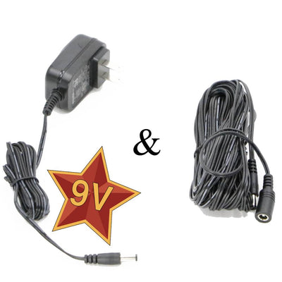 Cleanrth 9V accessory combo pack including power cable and adapter for electronic pest repellers